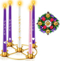 Advent Wreath 5 Candle Holder, Christmas Candle Rings Candle Holder for Tapered Advent Candles, Advent Wreath Ring
