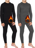 2 Sets Youth Boys Thermal Compression Base Layer Long Johns | Leggings and Shirts, Running, Basketball, Hockey