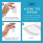 4" x 6" Clear Plastic Reclosable Zip Bags, 1000 Count, 2 mil Thick, GPI
