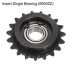 uxcell 2pcs ANSI #25 / DIN(ISO)04C Roller Chain Idler Sprocket 10mm Bore