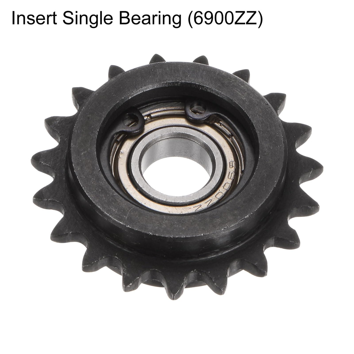 uxcell 2pcs ANSI #25 / DIN(ISO)04C Roller Chain Idler Sprocket 10mm Bore