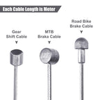 Universal Bike Brake Cable Kit Bicycle Cable Housing Set, White