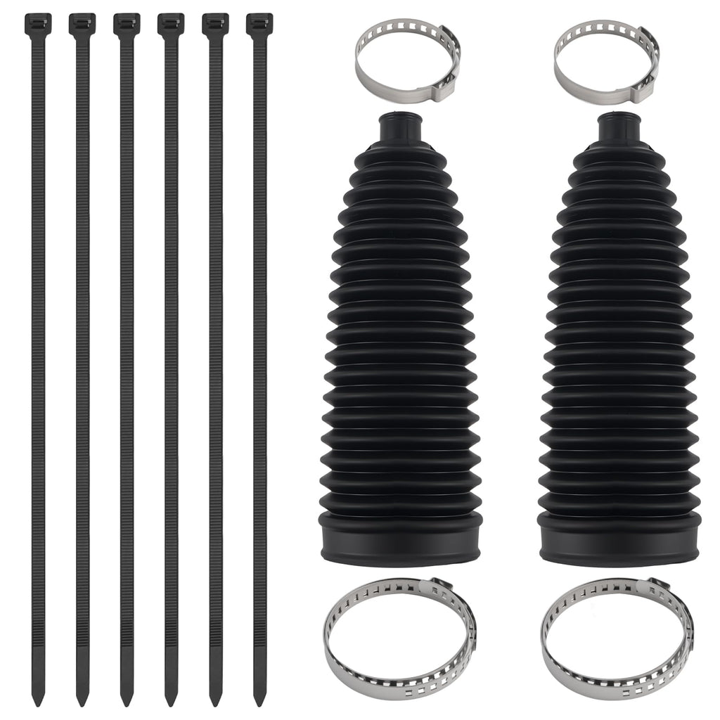 Silicone Inner Tie Rod Boot Kit with Cable Ties & Clamps