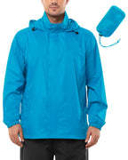 Men's Rain Jacket Waterproof Lightweight Packable Raincoat