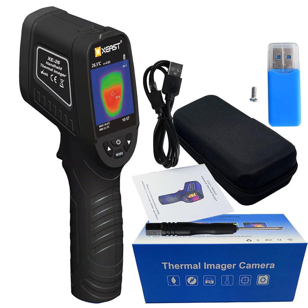 XE26 Thermal Imaging Camera, Handheld Infrared Thermal Camera, IR Image Resolution 1089 Pixels, 300000 Pixels Visible