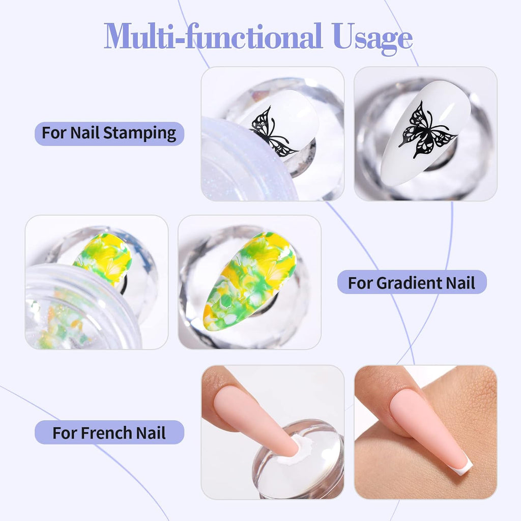 French Tip Nail Stamp 6PCS Art Stamper With Scrapers