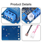 D-FLIFE 5pcs XH-M131 Photoresistor Relay Module, DC 12V 10A Light Control Switch Photoresistor Relay Module Detection Sensor Brightness Automatic Control Module with Cable