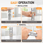1/2" NPT Skid Steer Flat Face Hydraulic Quick Couplers/Couplings, 2 Sets