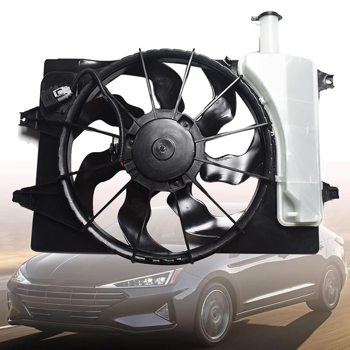 Engine Radiator Cooling Fan Replacement for Elantra 2017-2019