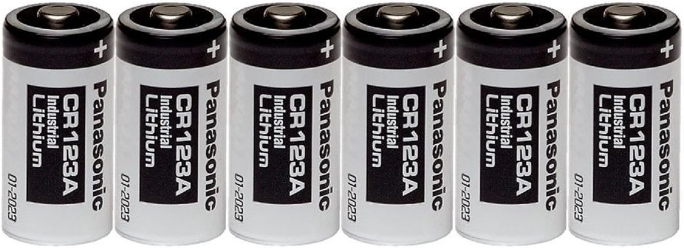 Industrial CR123A Lithium Battery 3V 6 Pack