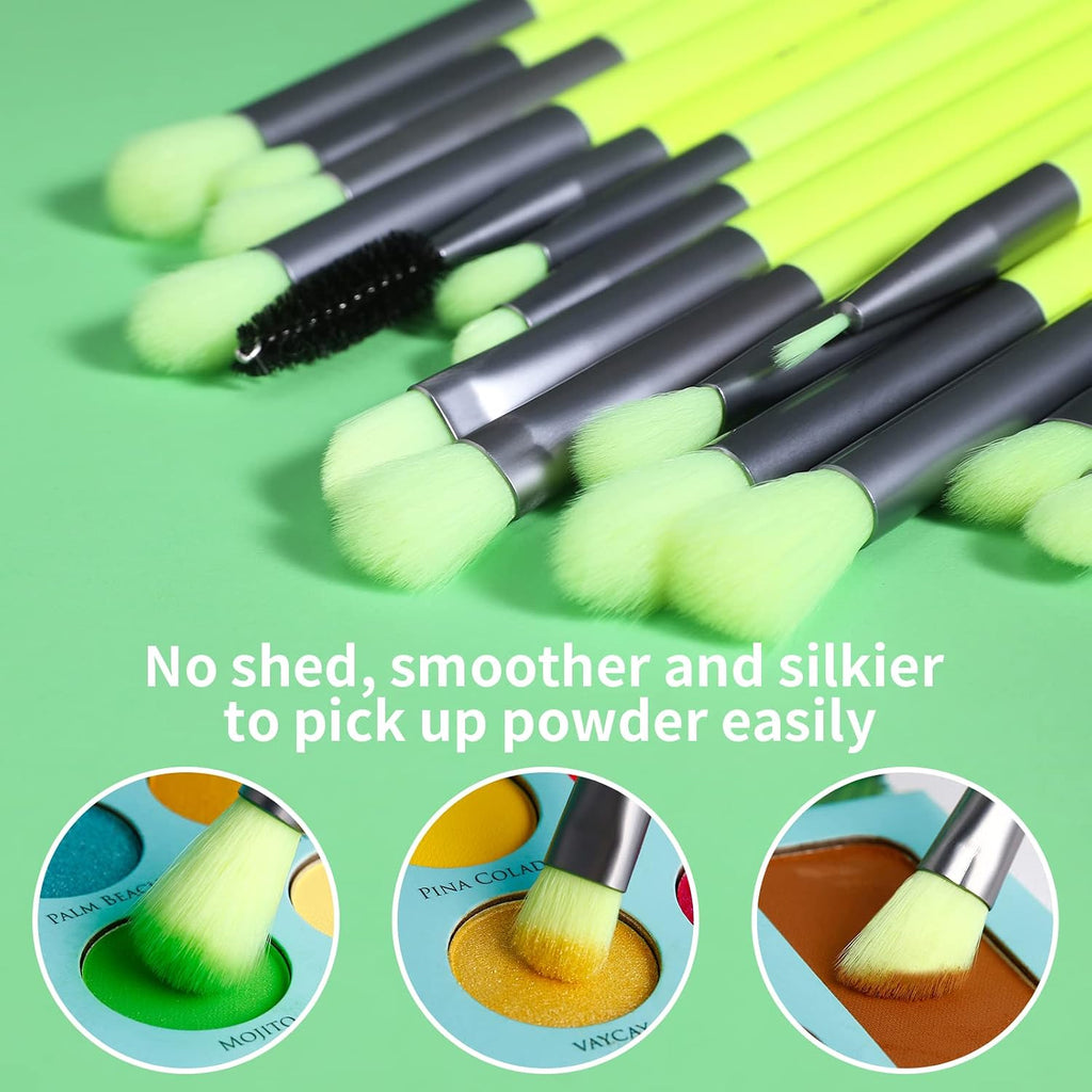 Eyeshadow Brush Set 15Pcs, For Eye Shading, Blending & Detail Work