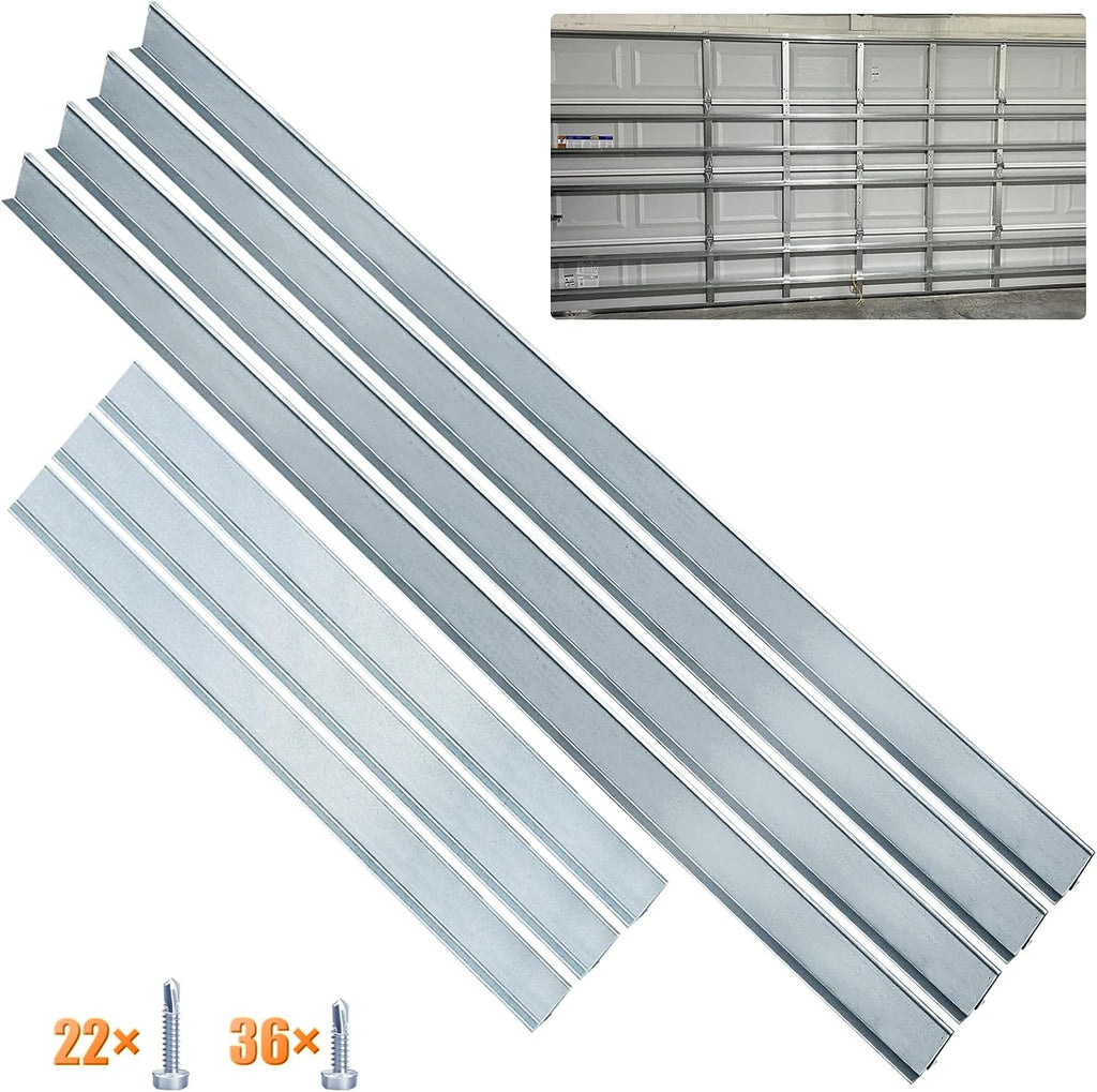 Heavy Duty Garage Door Reinforcement Struts - Ultimate Hurricane, Storm, Snow, and Wind Protection, Garage Door