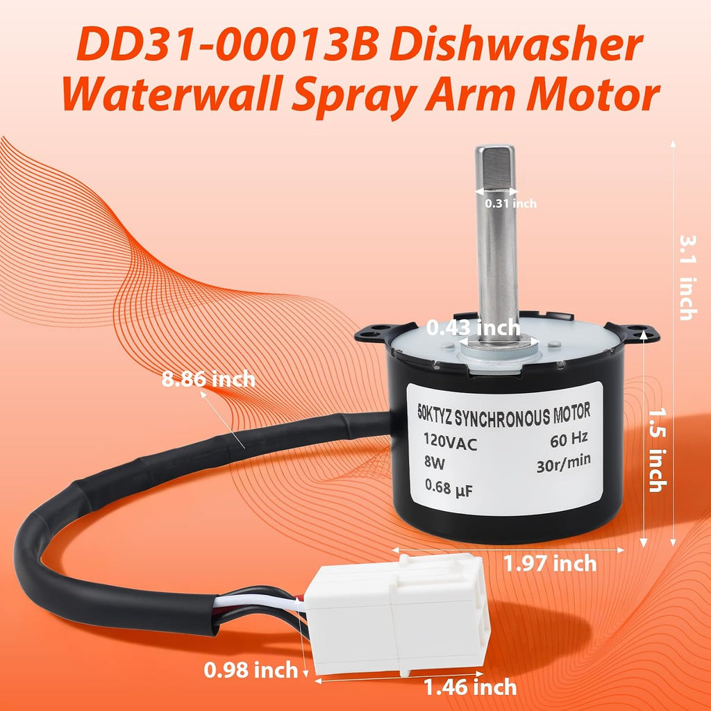 DD31-00013B Dishwasher Spray Arm Motor Compatible with Samsung Models