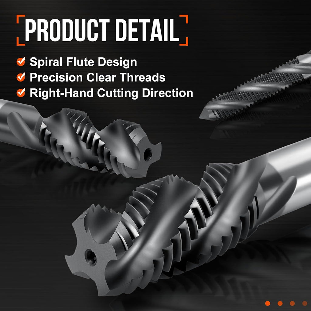 Spiral Flute Tap M2 x 0.4 HSS M2 Titanium Carbon Nitride Coating