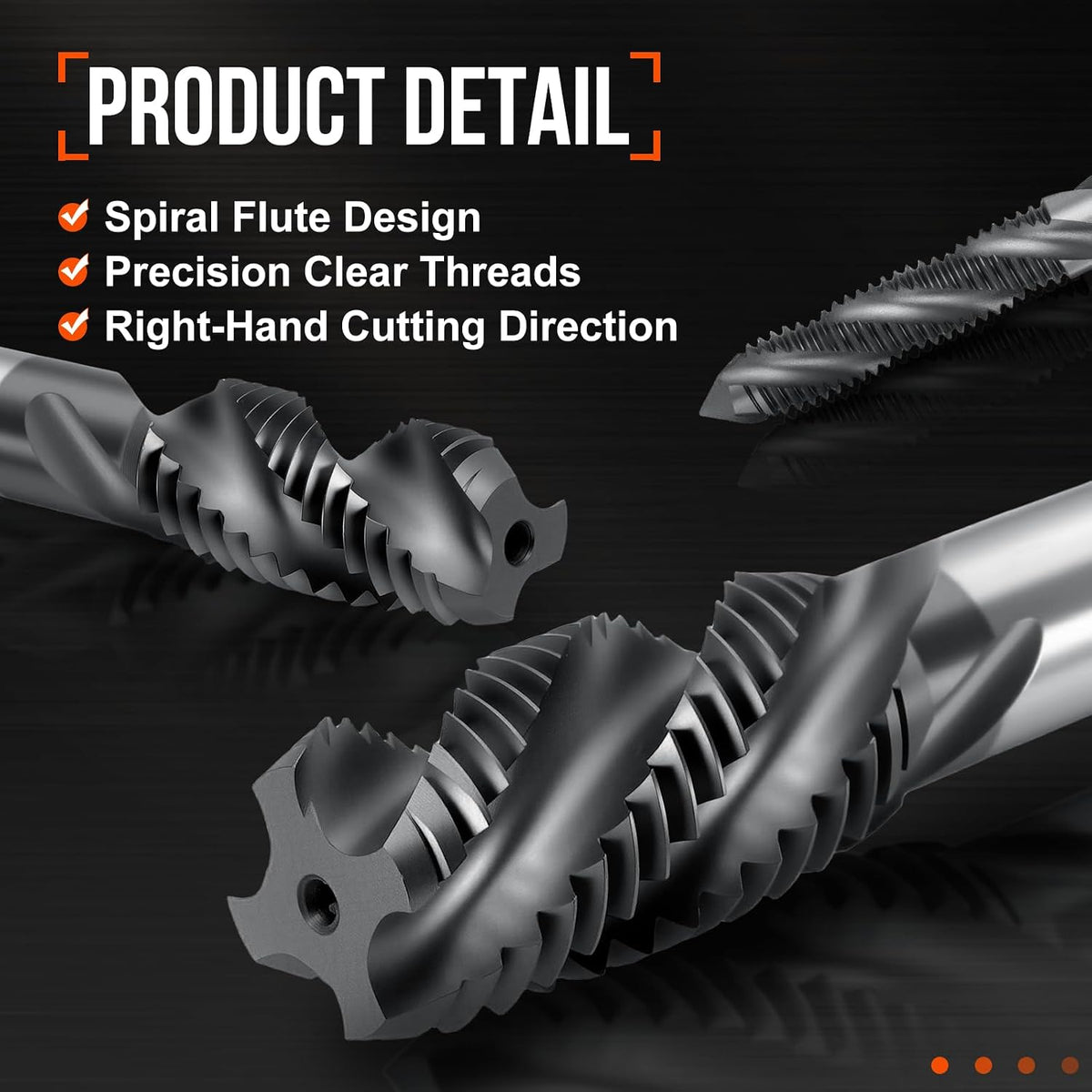 Spiral Flute Tap M5 x 0.8 HSS M2 Titanium Carbon Nitride Coating