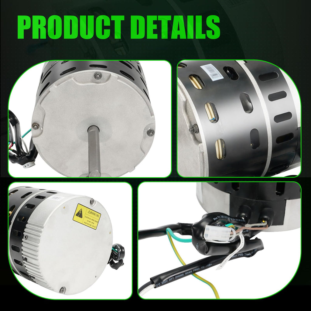 LEAPTREND ZWK702B5388701 Furnace Blower Motor 1/2HP, 208-230V, 50/60 Hz, 1050 RPM, 3.8-3.6A Compatible with Intertherm fit for E7 Model Furnaces Replace 622686 622639