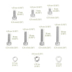 Nuts and Bolts Assortment Kit, 210 pcs, Stainless Steel