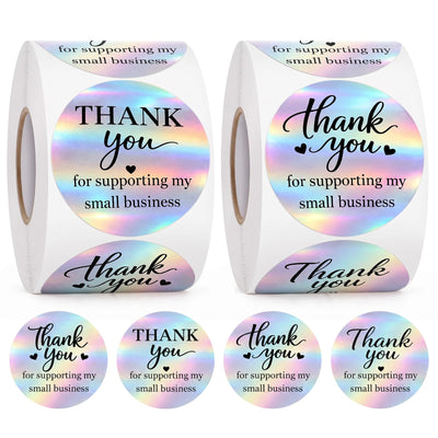 Thank You Stickers - 1000Pcs 1.5'' Thank You Stickers Small Business