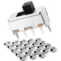 Chanzon SPDT Mini Micro Slide Switch 1p2t 2 Position 25pcs 3mm Toggle Vertical Slide Switch Panel Mount Small High Knob Vertical for PCB Arduino Breadboard Electronic Board Dip Miniature SlideSwitch
