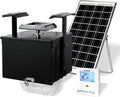 12V Automatic Deer Feeder Kit with 18V Solar Panel, Wireless Remote Control, Built-in Light & Digital Timer