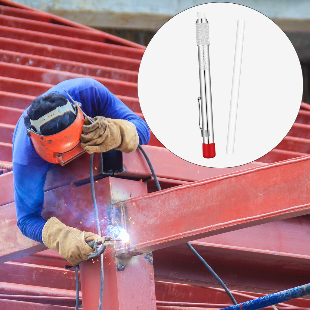 Soapstone Pencil Holders for Welding, 2 Pcs with 12 Refills