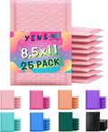 Light Pink Poly Bubble Mailers 8.5x12 25 Pack Usable 8.5x11