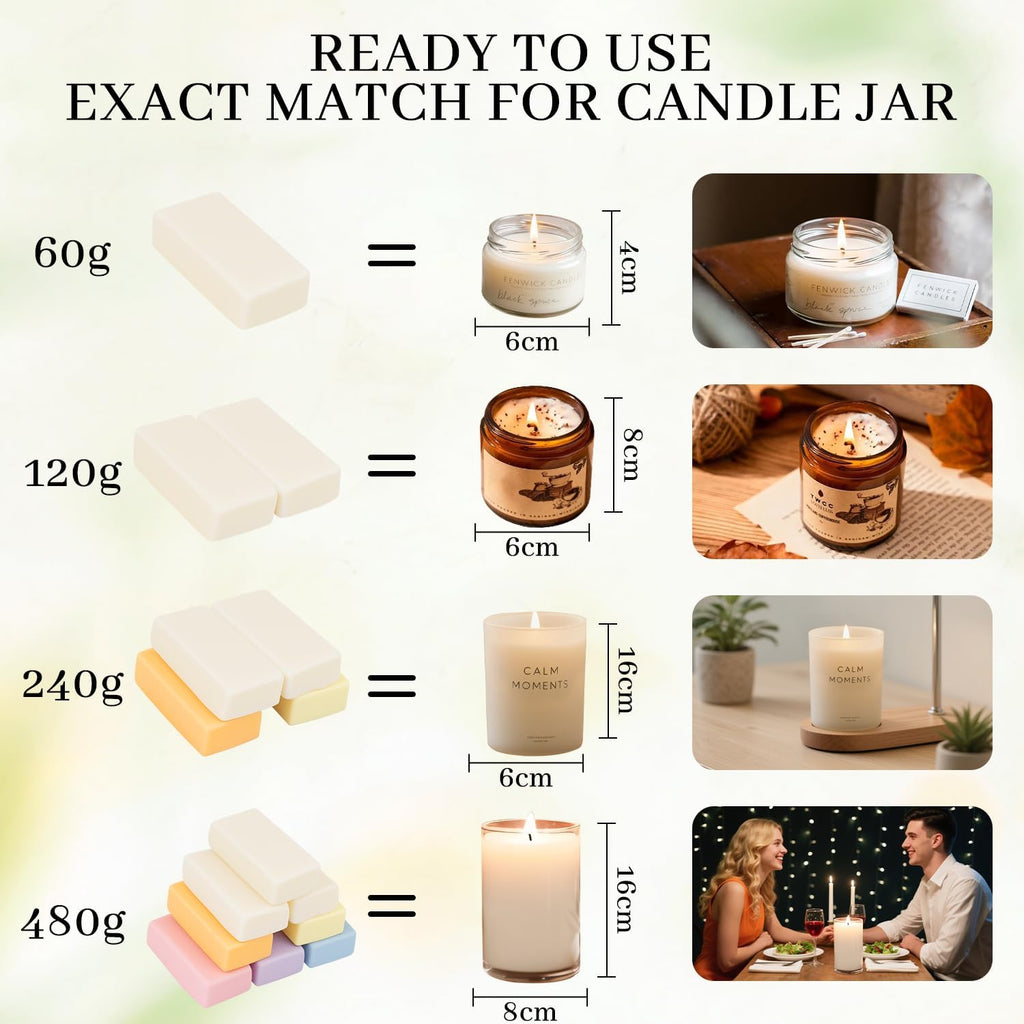 Wax Melter for Candle Making, Soy Candle Making Kit with Wax Melting Pot, DIY Candles Making Supplies Including 1lbs