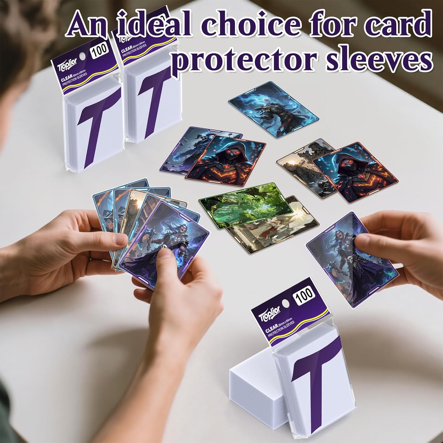 1000 Perfect Fit Sleeves,Inner Clear Card Sleeves Perfect Fit for Double Sleeving,60-Microns Ultra Clear