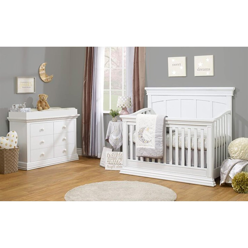 Furniture Modesto Classic 4-in-1 Convertible Crib, Wooden Baby Bed, Non-Toxic Finish, Toddler Bed, Daybed & Full-Size