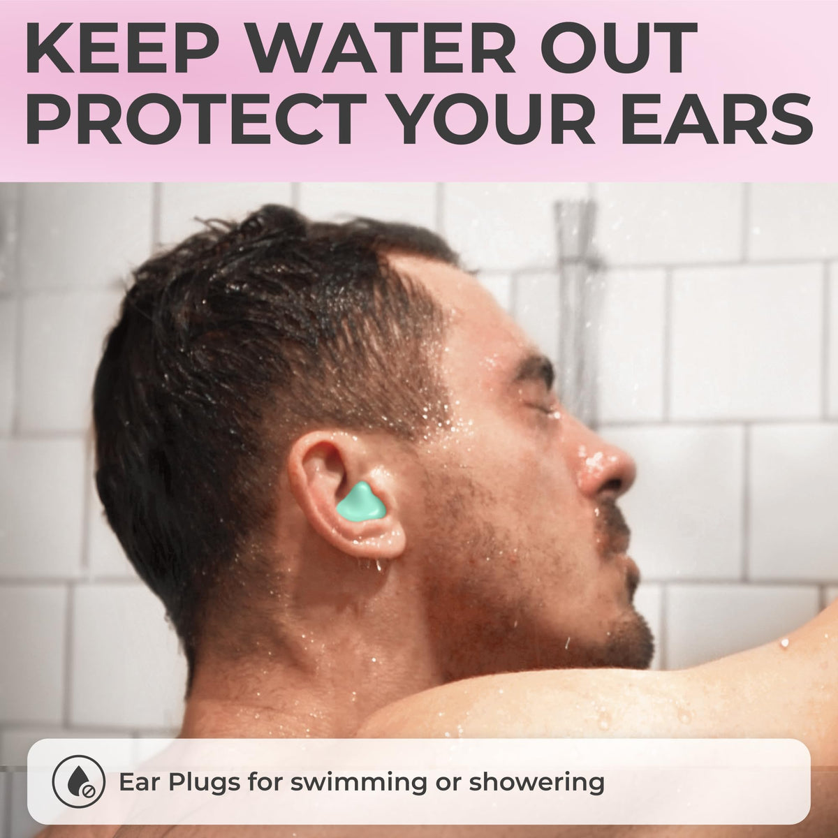 PQ Wax Ear Plugs for Sleeping, Silicone, Pink, 15 Count