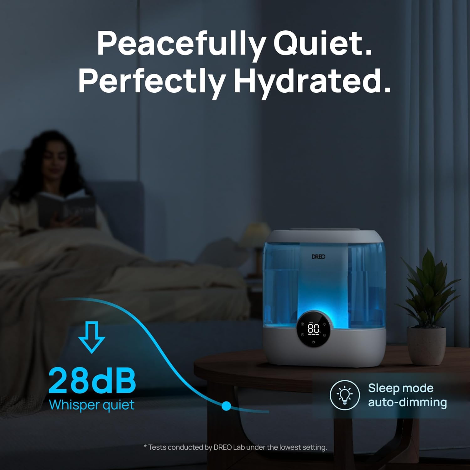 6L Humidifiers for Bedroom, 60H Runtime, 28 dB Quiet, HM524, Blue | Precise Humidity Control, Easy to Refill & Clean