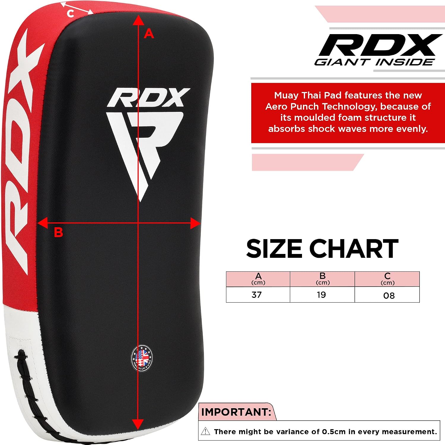 Muay Thai Pad for Training, Curved Kickboxing Kicking Strike Shield, Coaching Kick Boxing, MMA, Martial Arts, Karate