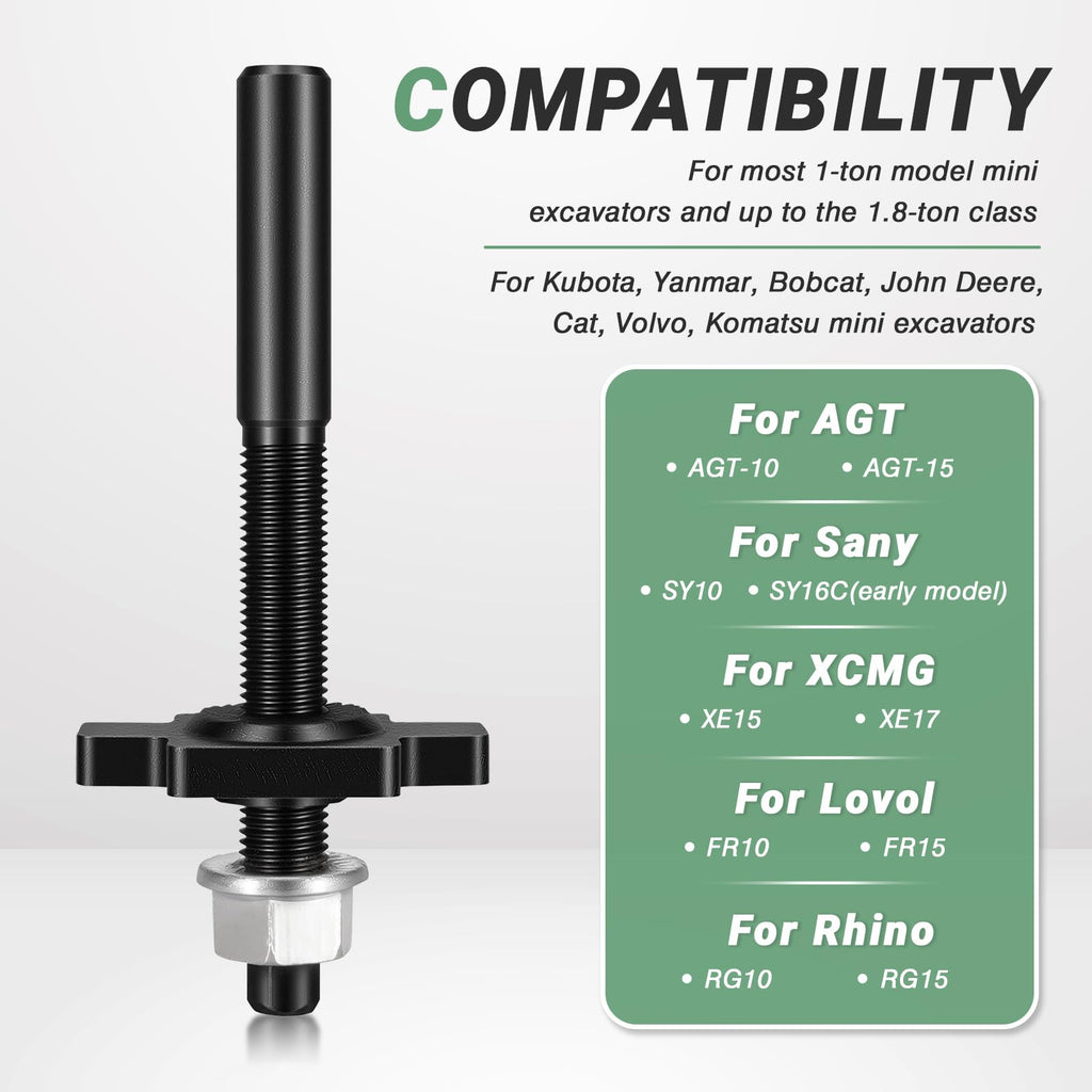 VORGENS 1 Ton Excavator Track Tensioner Assembly, Heavy Duty Track Adjuster Bolt Fit for AGT Kubota Yanmar Bobcat John Deere Mini Excavator Attachments w/ 1 Year Warranty