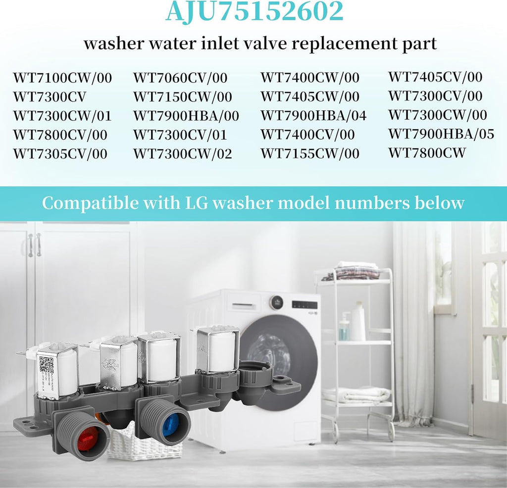 AJU75152602 Washer Inlet Valve Assembly for LG Washing Machine