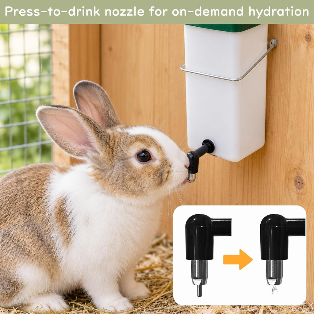 Rabbit Water Bottle 33.8oz, Hanging Small Pet Water Dispenser for Bunny/Guinea Pig