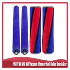 Compatible For Dyson，V6 V7 V8 V10 V11 Vacuum Cleaner Soft Roller Brush Bar, Rear Brush Bar Replacement Part(4pcs a)