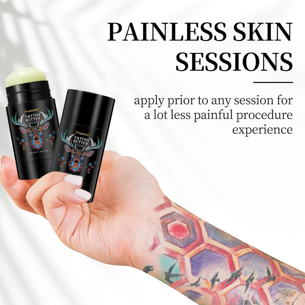 Tattoo Aftercare Butter Balm,Natural Organic Tattoo Cream Moisturizer for Old & New Tattoos Healing Brightener Color