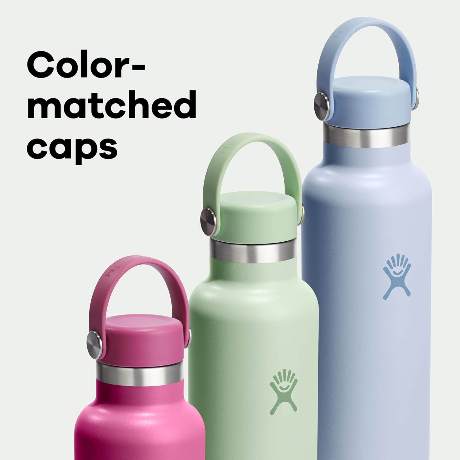 Water Bottle - Insulated Stainless Steel - Non Spill, Leakproof in 24 Oz Agave Green