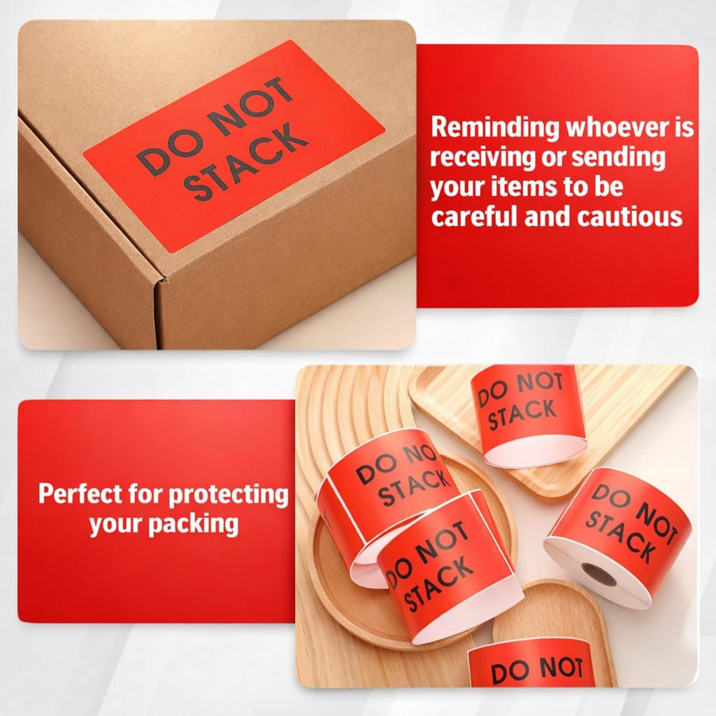 3" x 5" Do Not Stack Stickers 500/roll Shipping Labels Stickers