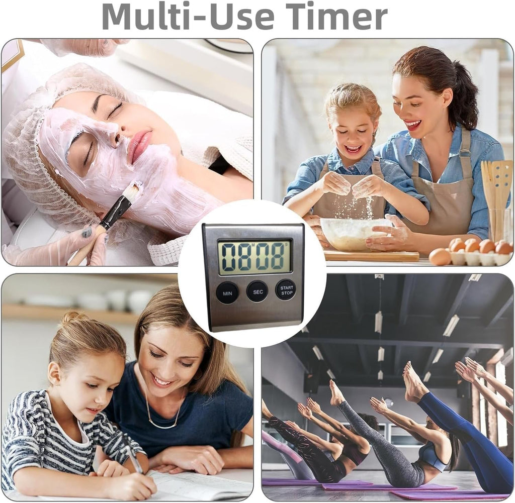 Digital Kitchen Timer Alarm Clock for Kitchen Appliance 100 MINUTE Timer for Cooking, Study, Sports, Meeting, Parking