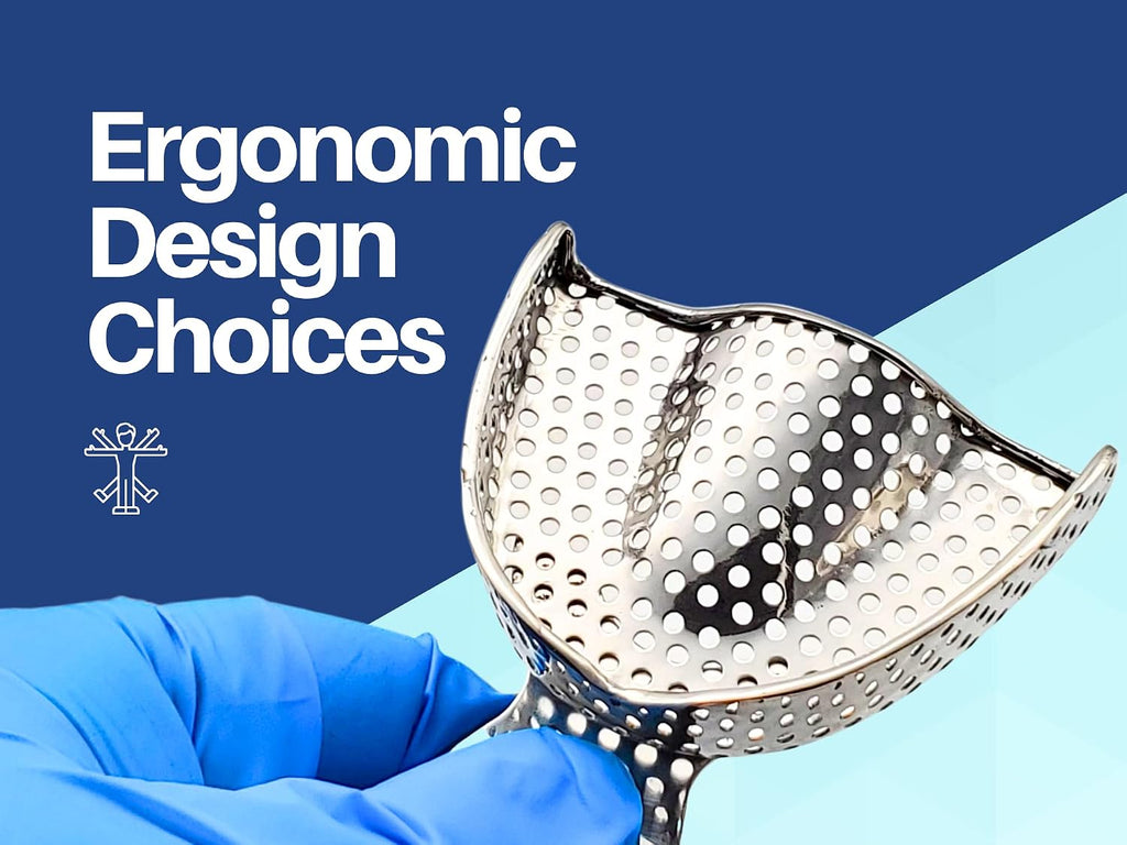 Dental Impression Trays – Set of 8 (Small, Medium, Large, Extra Large) – Stainless Steel, Perforated, Autoclavable
