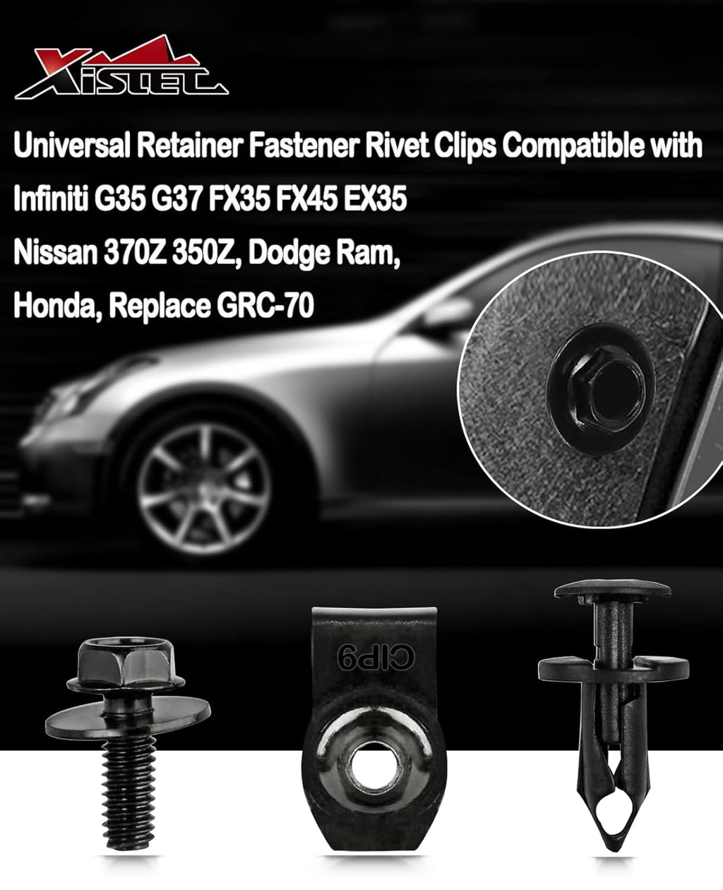 80PCS Universal Engine Splash Shield Guard Screws & Bumper Clips Fasteners Kit - Car Under Cover Fender Liner