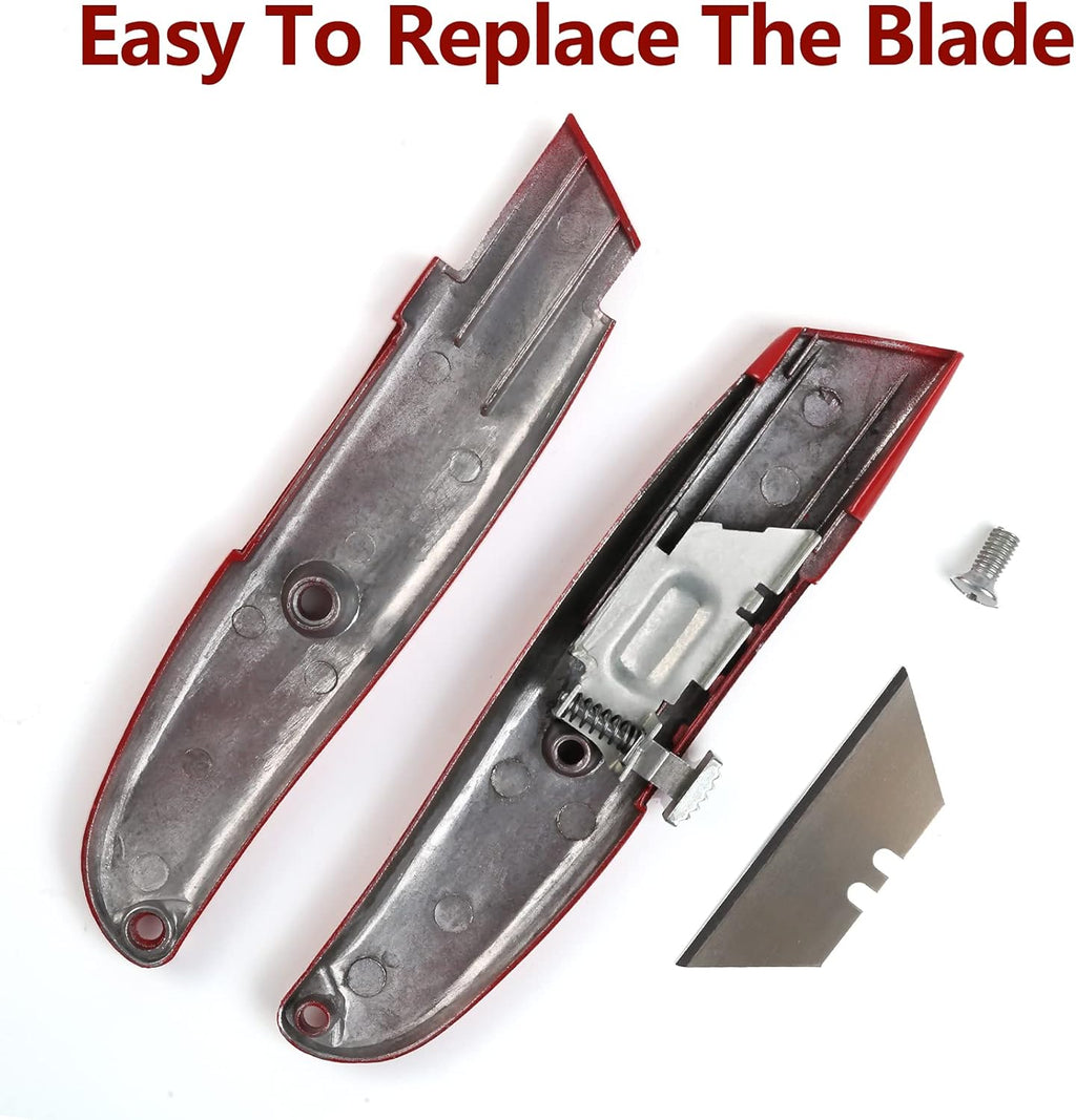 2 Pack Utility Knife Box Cutter Retractable PVC Pipe Cutter