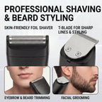 Beard Trimmer for Men, 5-in-1 Cordless Grooming Kit with Stand