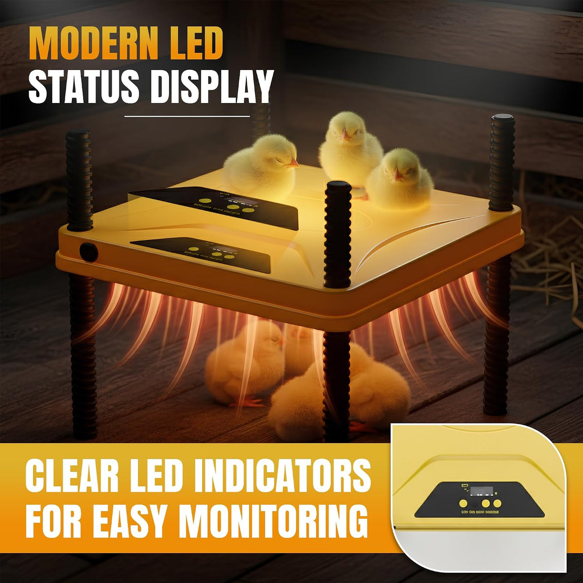 Heating Plate for Chick Brooder Adjustable 75W Chicken Heat Plate 10 x 10 Inch Warmer Brooder Heater for 10-12 Chicks