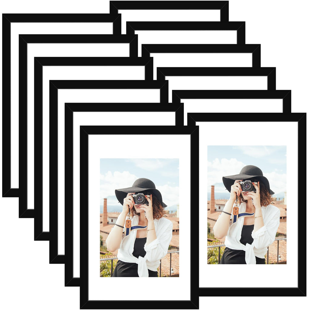 11x17 Picture Frame Set of 12, Modern Gallery Wall Frames, Black