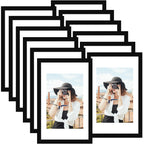 11x17 Picture Frame Set of 12, Modern Gallery Wall Frames, Black