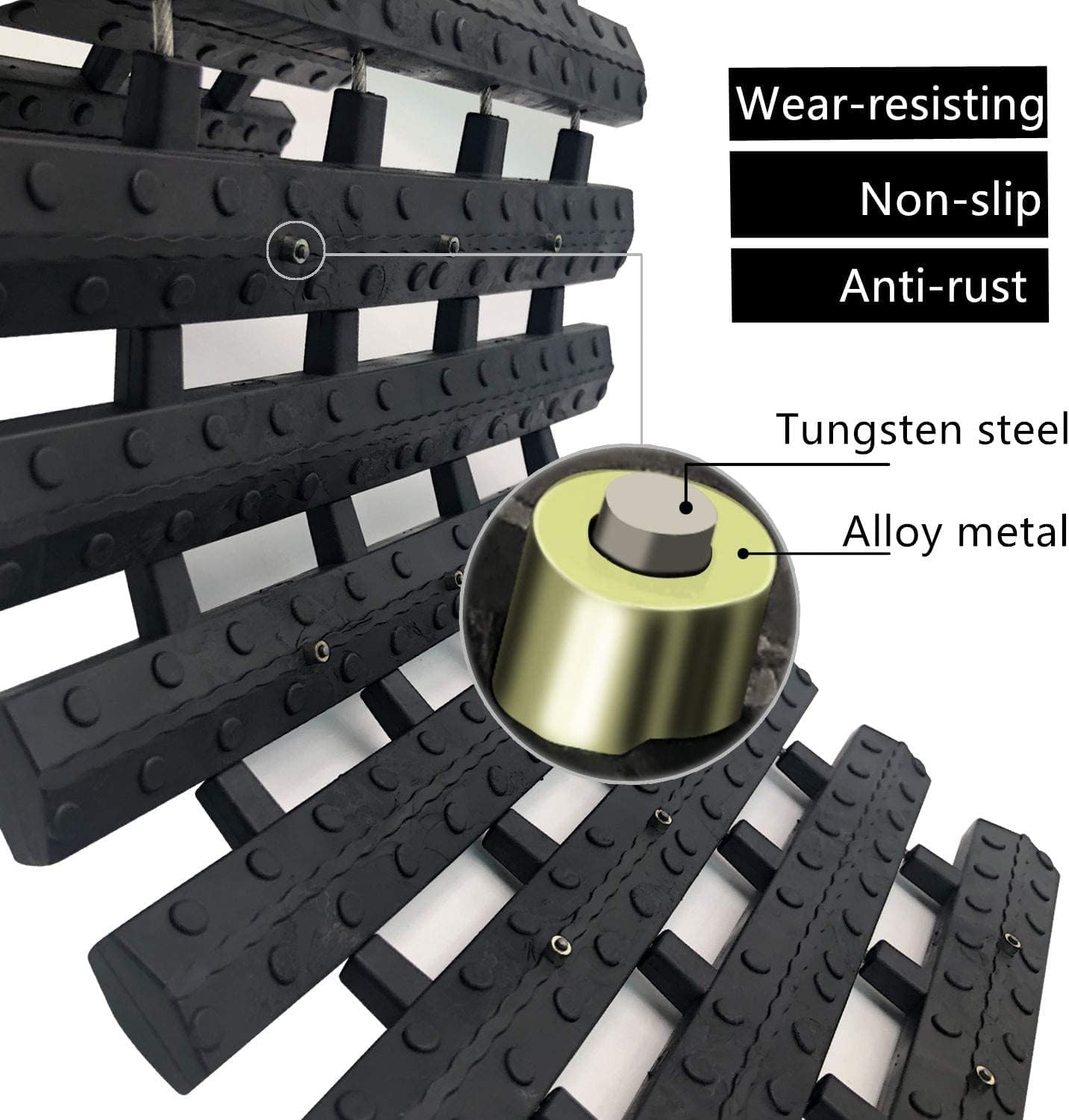 Tire Traction Mat, Portable Emergency Devices for Snow, Ice, Mud, and Sand Used to Car, Truck, Van or Fleet Vehicle
