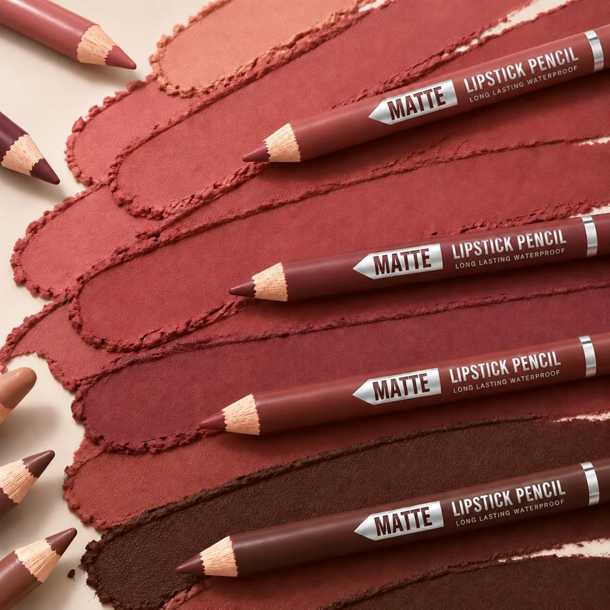 12 Colors Lip Liner Pencil Set Cream Matte Texture
