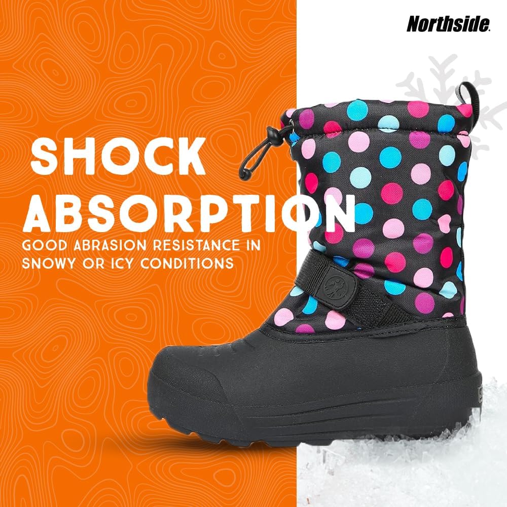 Frosty Insulated Winter Snow Boots for Girls and Boys with Rugged, Water Resistant Nylon Upper, Quick-Drying Lining